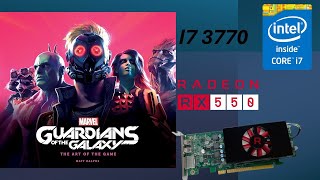 Probando Marvel guardians of the galaxy  I7 3770  RX 550 LP 16GB Ram [upl. by Neibart]