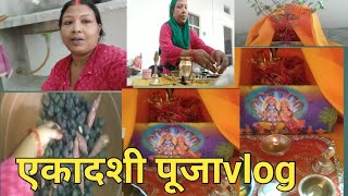 कार्तिक महीने का एकादशी व्रत एवं तुलसी विवाहvlog🪔 aaj mera ekadashi vrat hai aaj Tulsi Puja ek sath [upl. by Lerraj]