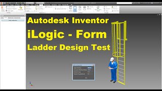 Autodesk Inventor iLogic Form  Ladder design test [upl. by Rednasxela619]