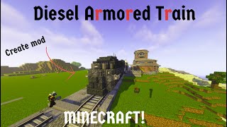 Minecraft Create mod Armored Train [upl. by Sholem]