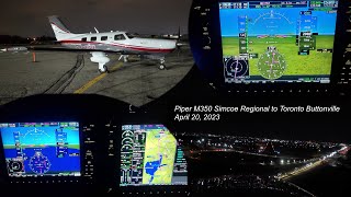 Piper M350 night flight Apr 2023 [upl. by Evaleen]