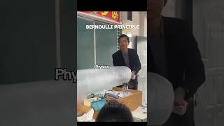 simple demonstration of bernoullis principle  physics education [upl. by Eatnoed]