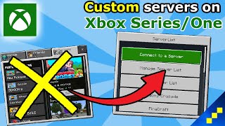 How to join CUSTOM SERVERS on Xbox Minecraft Bedrock Tutorial [upl. by Yerkovich]