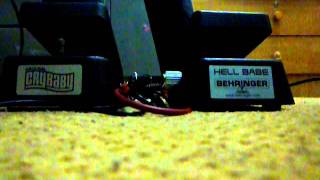 Dunlop Crybaby Original Wah and Behringer Hell Babe Wah comparison [upl. by Krm]