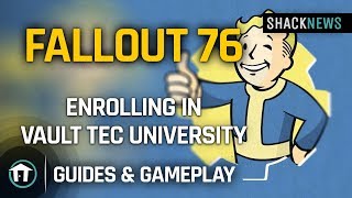 Fallout 76 Gameplay  Enrolling in Vault Tec University [upl. by Adel]