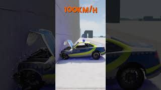 Police Car Speed Crash Test shorts beamngdrive [upl. by Siulegroj]