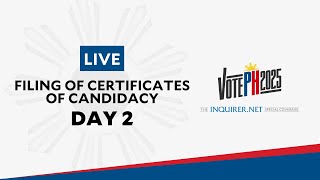 LIVE Filing of certificates of candidacy for 2025 elections  Oct 2  VotePH [upl. by Demahom258]