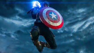 Captain America vs Thanos Fight Scene Captain America Lifts Mjolnir Avengers Endgame 2019 [upl. by Catherin]