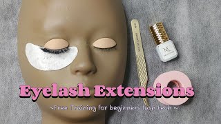 LEARNING EYELASH EXTENSIONS ON A Mannequin FOR Beginners Best eyelash extensions Volume lash [upl. by Hpeseoj843]