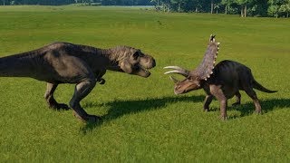 PentaceratopsMax Defense VS TRex  Jurassic World Evolution [upl. by Verger]