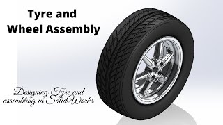 Designing a Tyre in SolidWorks  Wheel assembly  Wheel [upl. by Elleinaj222]