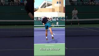 Alex de Minaur Serve  Slow Motion shorts [upl. by Alberik]