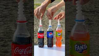 Mentos vs Coke vs Pepsi vs Fanta Epic Explosion 🔥 cokevsmentos experiment [upl. by Jenness734]