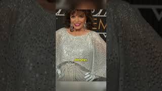 Joan Collins 90 Sparkles On the Emmys 2024 Red Carpet in Blue Sequined Gown [upl. by Ecertal204]