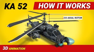 KA 52 How Military Coaxial Helicopter Works ka52 helicopter coaxial [upl. by Kaylyn]