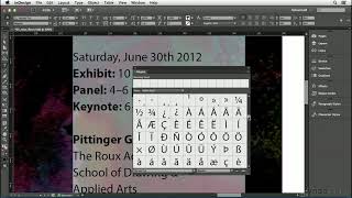 InDesign Tutorial  Inserting special characters [upl. by Arias]