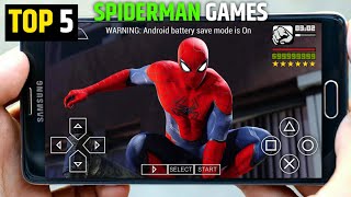 Top 5 Best Spider Man Games For Android 2023  High Graphics OnlineOffline [upl. by Carder]