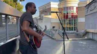 Busking  High and Dry by Radiohead with Yamaha APXT2 guitar and Core 30 Blackstar amp [upl. by Alban]