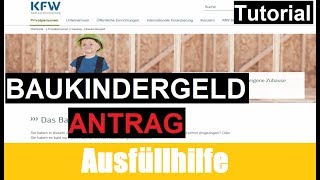 Baukindergeld Antrag stellen  Tutorial  Baukindergeld beantragen [upl. by Ackerman]