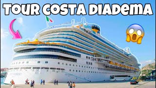 Tour pelo Navio Cruzeiro costa diademavale a pena viajar viagem salvador cruzeiromsccosta [upl. by Yerak]