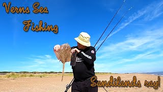 VERNS SEA FISHING  SANDILANDS ON THE LINCOLNSHIRE COAST SALT WATER FISHING OVER HIGH WATER [upl. by Afatsuom]