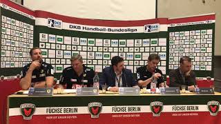 Pressekonferenz Füchse  RheinNeckar Löwen 3735 nV [upl. by Utir576]