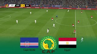 Cape Verde vs Egypt  Africa Cup of Nations 2024 AFCON  Full Match  22 January 2024  PES Gameplay [upl. by Latoyia]