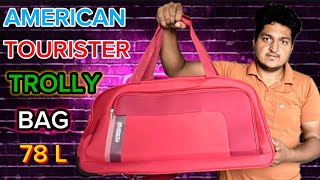 Best Trolley Bag in india under 1500  American Tourister 78L strolley duffel bag full review [upl. by Negrom418]