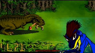 A T Rex snack Jurassic Park SNES Part 4 [upl. by Llehcal]