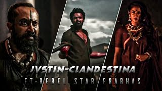 SALAAR EDIT😍REBEL STAR PRABHAS CLANDESTINA NEW😈ATTITUDE VIDEO whatsappstatusvideosalaaredit [upl. by Heloise771]