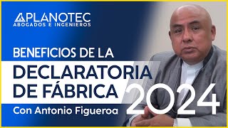 ¿Qué es una Declaratoria de Fábrica Perú 2024 I Planotec [upl. by Luwana512]