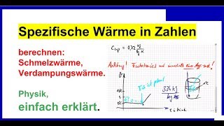 Spezifische Wärmekapazität in Zahlen 2 Schmelzwärme Verdampfungswärme Physik [upl. by Elia]