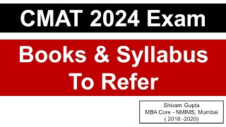 CMAT 2024 Exam Syllabus amp Books to Refer  Key Pointers  Mission JBIMS Mumbai [upl. by Anitsihc582]