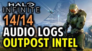 Outpost Intel UNSC Audio Logs All 14 Locations  Halo Infinity Collectibles Guide [upl. by Aroon609]