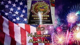 50 Halloween Mandalas by KameliyaAngelkova coloringbookflipthrough [upl. by Anidal]