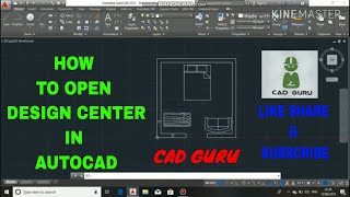 how to open design center in autocad [upl. by Brott]