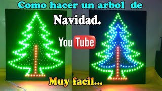 Como hacer un arbol de navidad con diodos leds  Muy facil [upl. by Eyoj492]