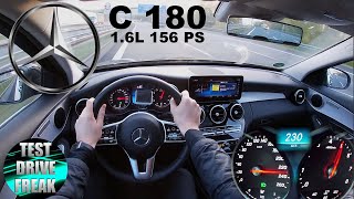 2020 Mercedes Benz CClass C 180 156 PS TOP SPEED AUTOBAHN DRIVE POV [upl. by Nawuj259]