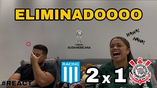 REACT REAÇÕES RACING x CORINTHIANS  Casal Rivalidade [upl. by Harewood]