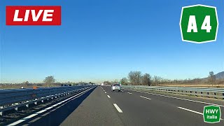 LIVE A4  BERGAMO  VERONA  Driving on Italian Highways [upl. by Lemrahc103]