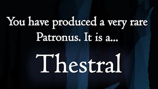 Very Rare PATRONUS Thestral Pottermore [upl. by Atnauqal830]