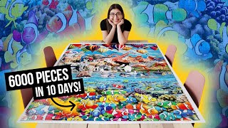 I FINISHED THE FIRST 6000 PIECE SECTION 24000 Piece Puzzle  Part 2 of 6 [upl. by Anelle]