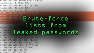 Create BruteForce Wordlists from Leaked Password Databases Tutorial [upl. by Lisk227]