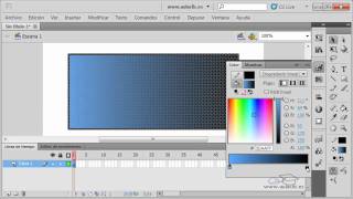 Curso de Flash CS5 32 Crear un degradado [upl. by Walliw]
