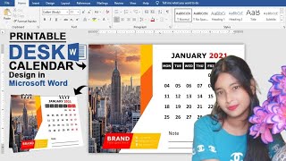 How to make calendar design in Ms word  Calendar design in Ms word  msword [upl. by Prosper]