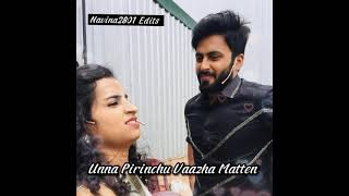 Azhage Unna Piriya Matten song with lyrics ft Ashaangi 💫💫💜💜  navina2801edits ashaangi [upl. by Pincince]