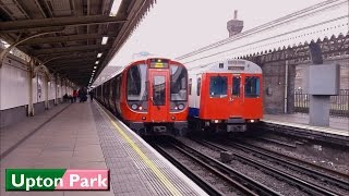 London Underground  Upton Park  District  Hammersmith amp City lines  S7  D78 Stock [upl. by Ellehcir693]