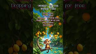 Monkey On The Mango Tree Poem Song With Lyrics youtube shortsyoutube [upl. by Nirtak830]