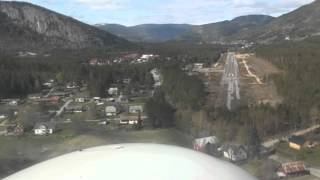 Fyresdal Norway  Approach and Landing Runway 01 [upl. by Lotsirb]