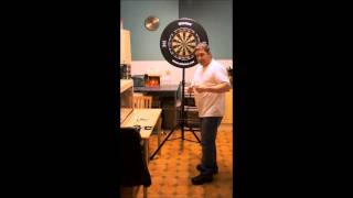 The DartsBuddy popup portable Dartboard stand with FREE Oche mate [upl. by Acquah318]